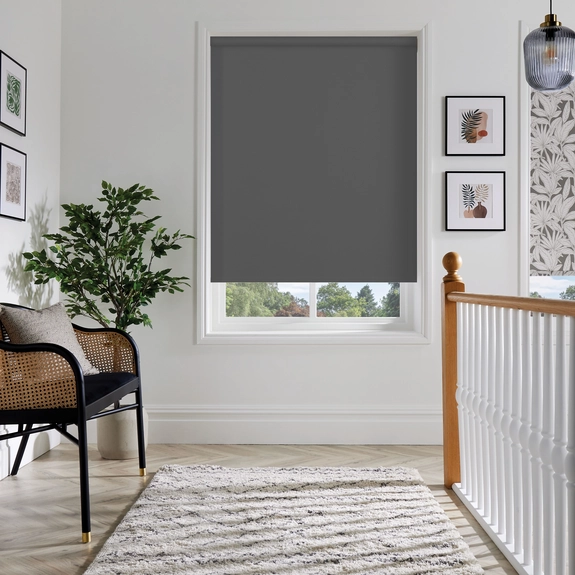 Blossora Black Roller Blind
