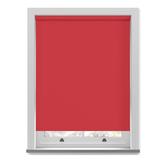 Blossora Red Roller Blind