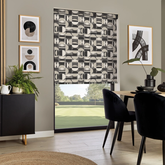 Draper Black Roller Blind