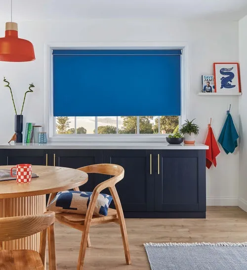 Ex-Lite Blackout Blue Roller Blind