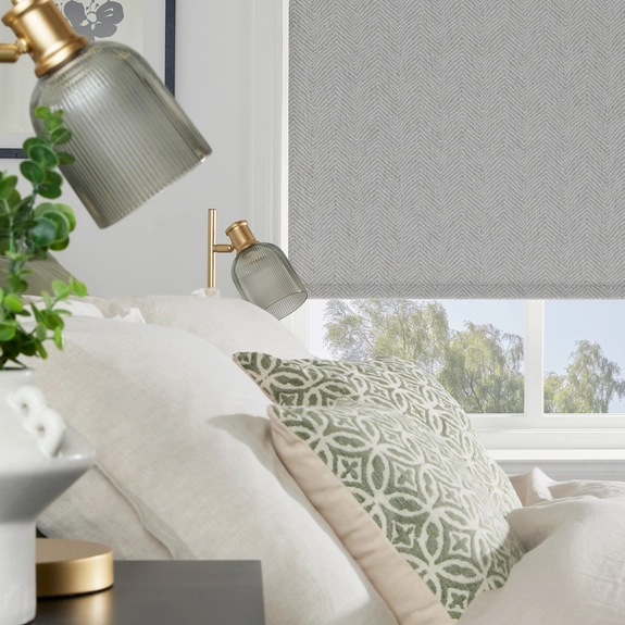 Herringbone Blackout Stone Roller Blind