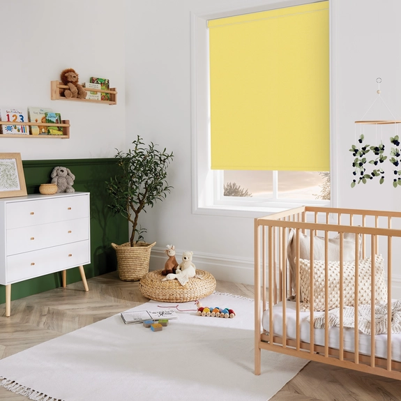 Pop Blackout Lemon Roller Blind