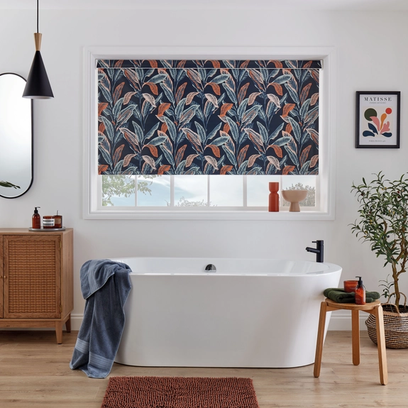 Tropical Blackout Palm Lagoon Roller Blind