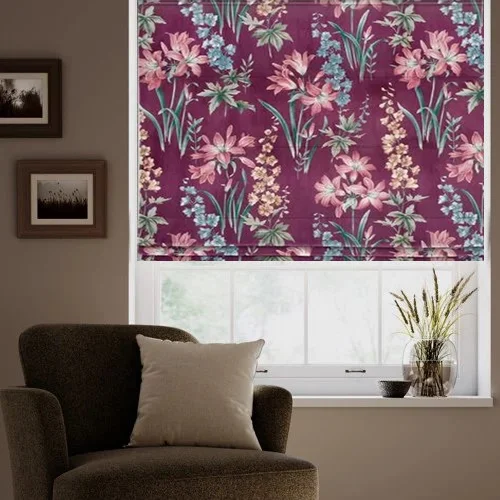 Anemone Rosella Roman Blind