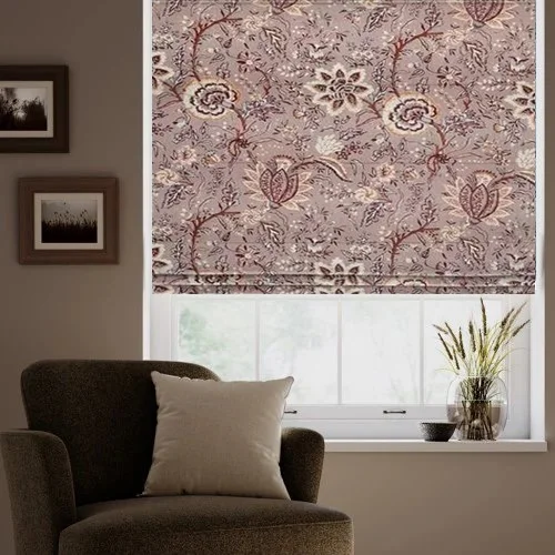 Angelina Woodrose Roman Blind