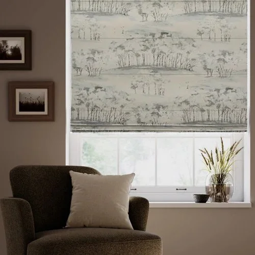 Anne Charcoal Roman Blind