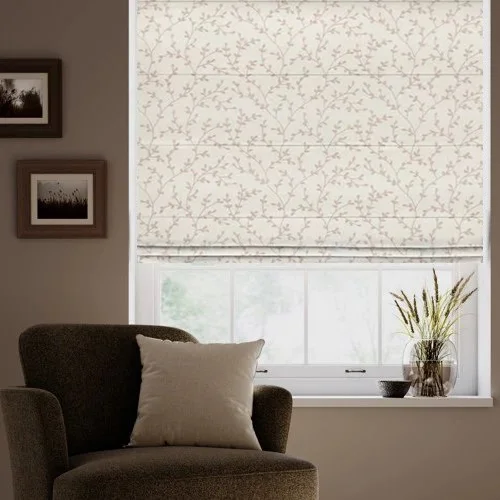 Aria Parchment Roman Blind