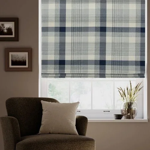 Bethnal Indigo Roman Blind