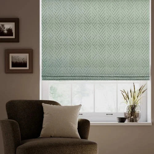 Corsage Mint Roman Blind
