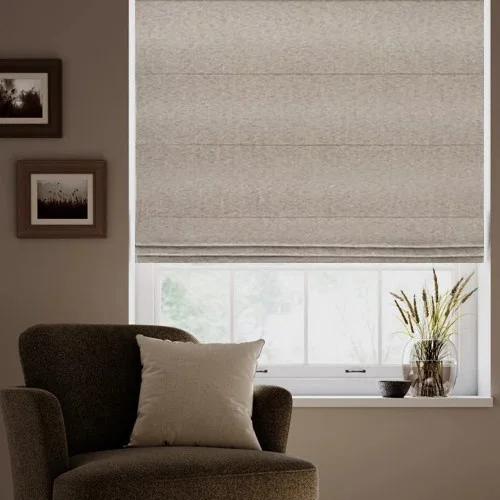 Cressida Dusky Pink Roman Blind