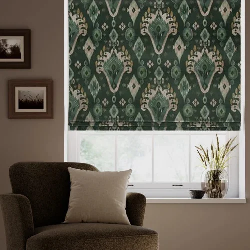 Freja Forest Roman Blind