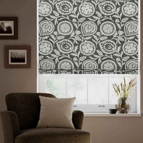 Germination Slate Roman Blind
