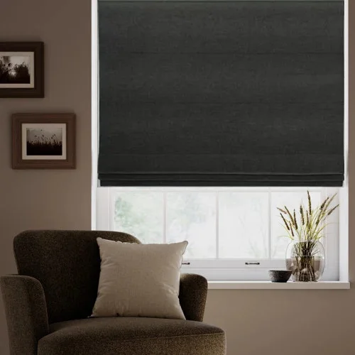 Jemima Charcoal Roman Blind