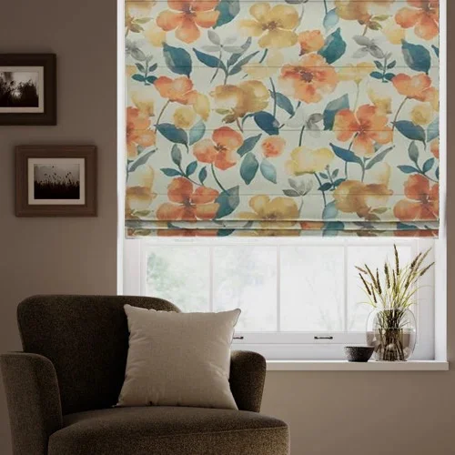 Kimberlee Teal Roman Blind