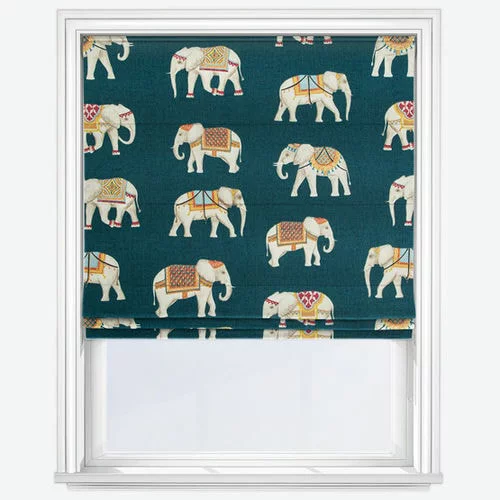 Martha Teal Roman Blind