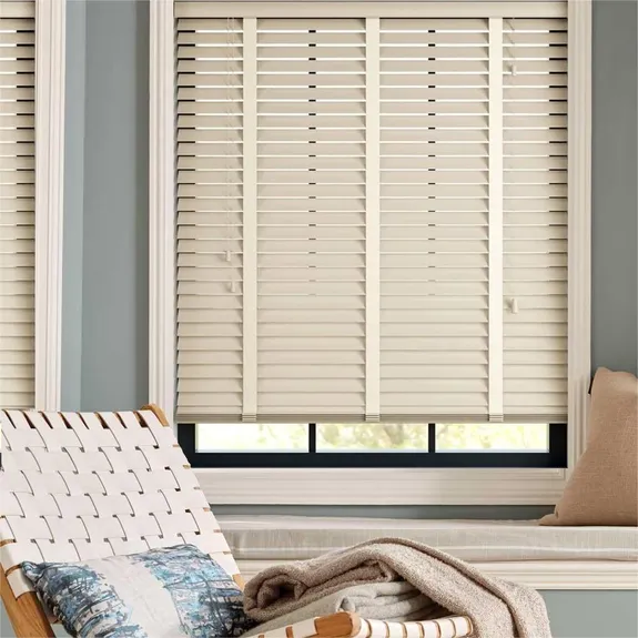 Harlow ST 35mm Tape Faux Wood Blind | Post my Blinds Ltd