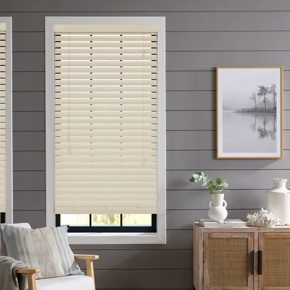 Harlow ST 35mm Tape Faux Wood Blind | Post my Blinds Ltd