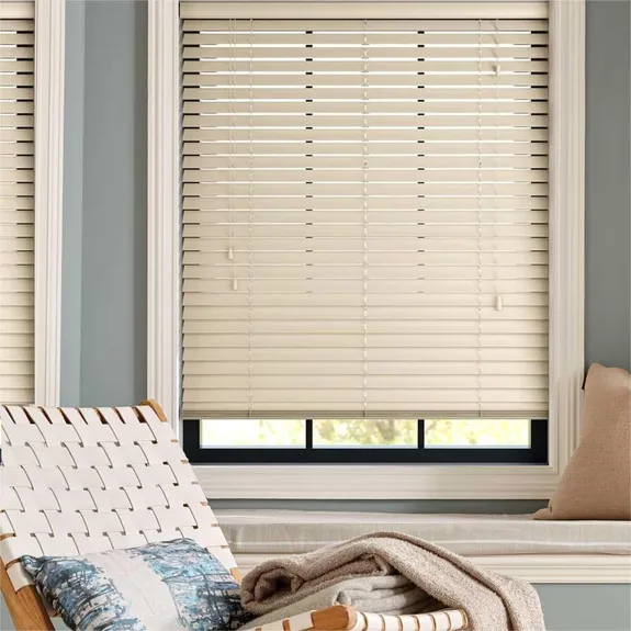 Harlow ST 35mm Tape Faux Wood Blind | Post my Blinds Ltd