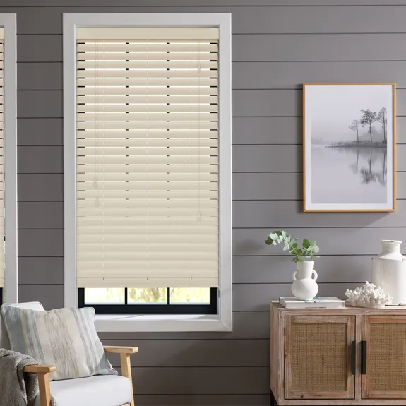 Harlow ST 35mm Tape Faux Wood Blind | Post my Blinds Ltd