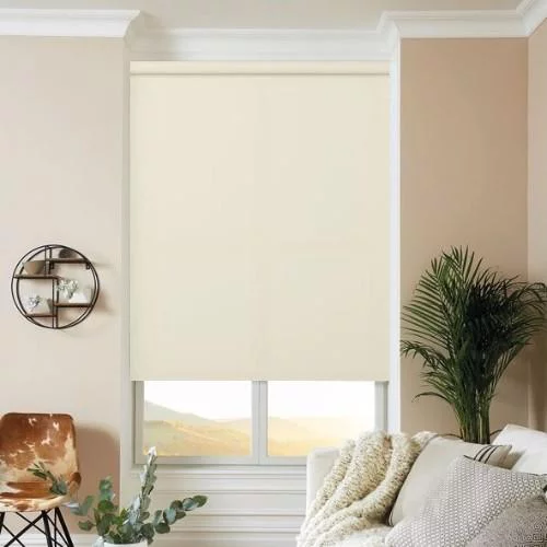 Bold Cream Roller Blind | Post my Blinds Ltd
