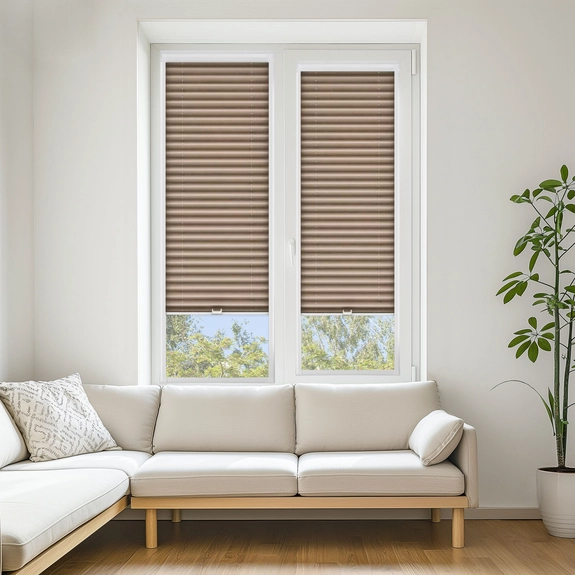 Amelina Ochre Roman Blind | Post my Blinds Ltd