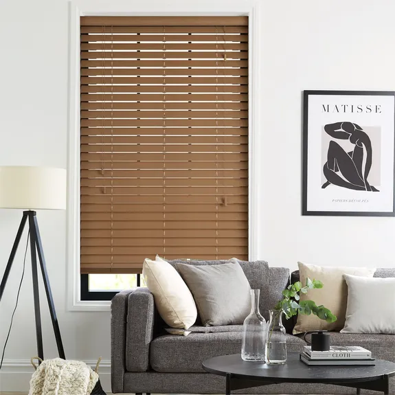 Expressions Autumn Gold Real Wood Blind | Post my Blinds Ltd