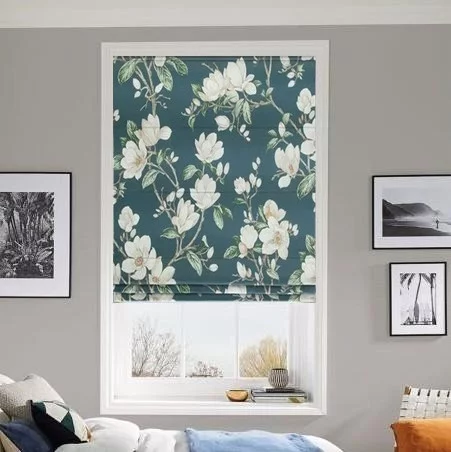 Aliza Breton Blue Pleated Blind | Post my Blinds Ltd