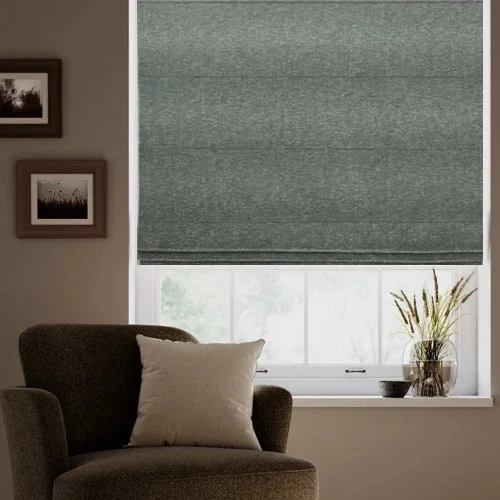 Rhododendron Iris Taupe Roller Blind | Post my Blinds Ltd