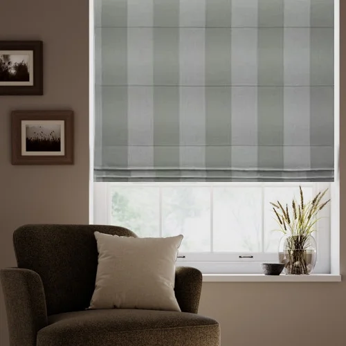 Hester Celadon Roman Blind | Post my Blinds Ltd