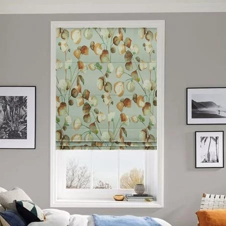 Floret Gris Roman Blind | Post my Blinds Ltd