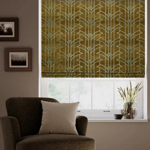 Norah Ochre Roman Blind | Post my Blinds Ltd