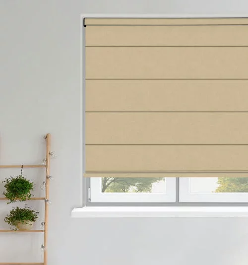Watergate Almond Perfect Fit Pleated Blind | Post my Blinds Ltd