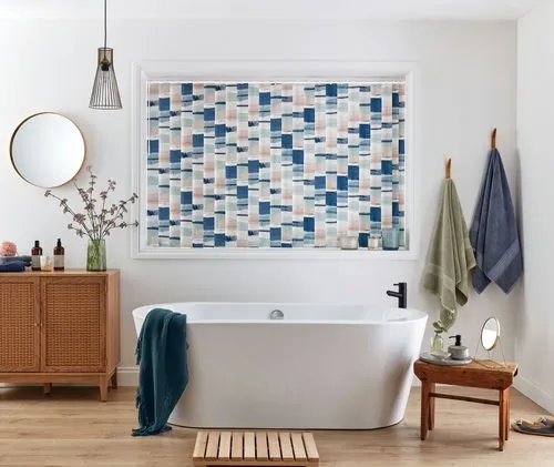 Rhododendron Iris Taupe Roller Blind | Post my Blinds Ltd