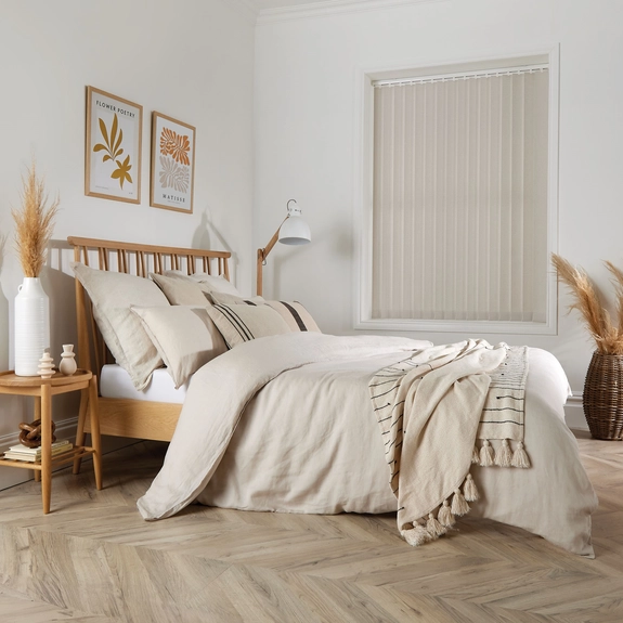 Rhododendron Cream Vertical Blind | Post my Blinds Ltd